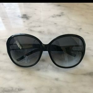 Jimmy Choo Black Authentic Snakeskin Sunglasses